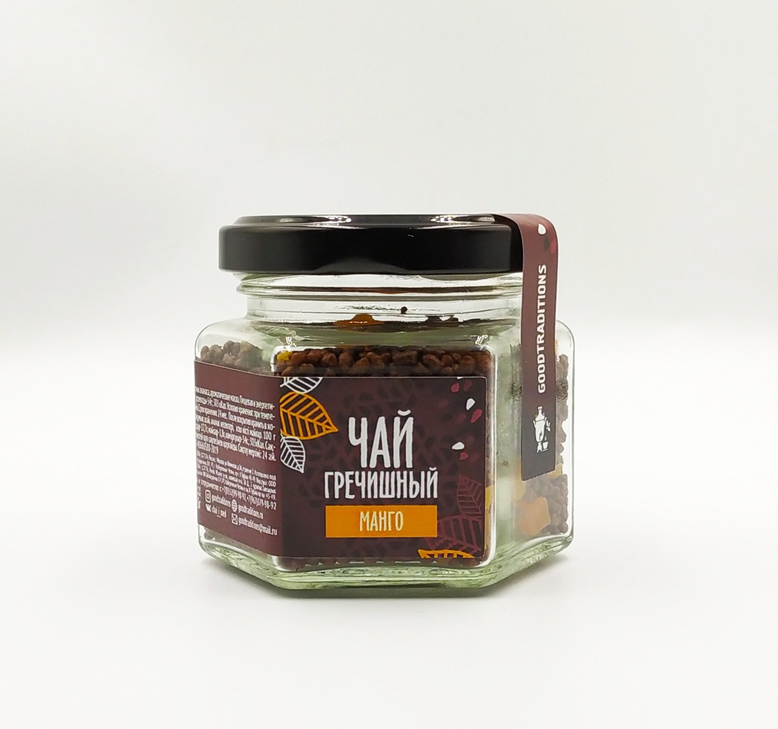 Buckwheat tea «Mango», glass, 70g