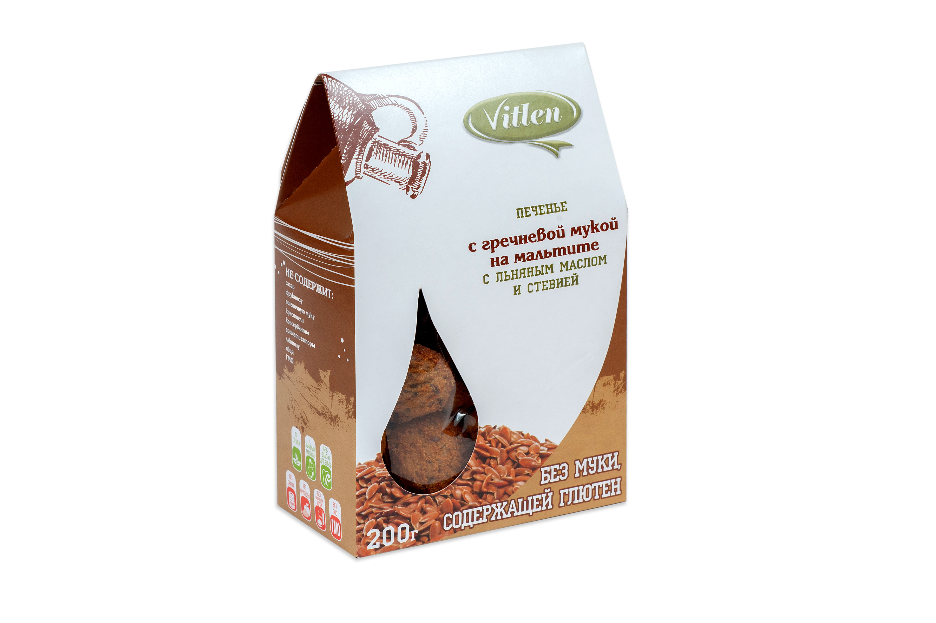Cookies with buckwheat flour on Maltese, 200g no