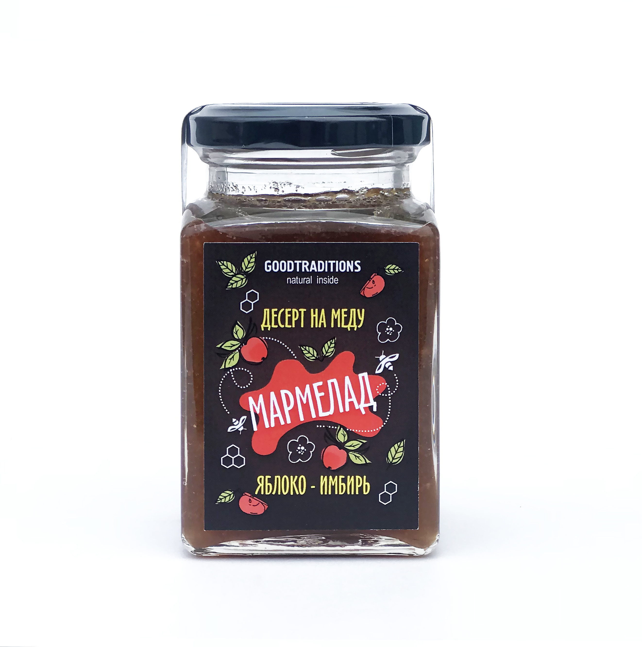 Honey-marmalade dessert «Apple + ginger», 280g NO